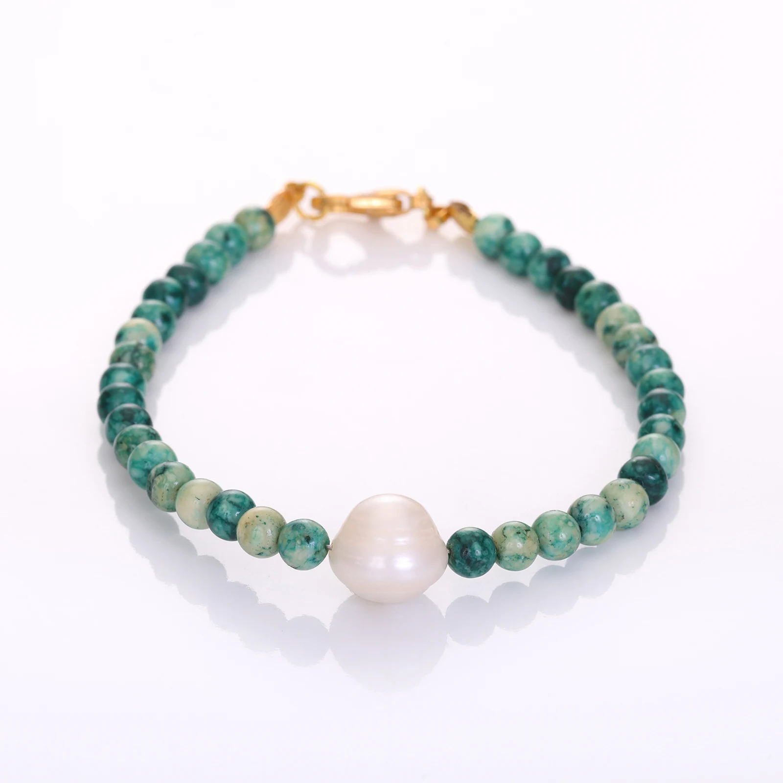 Bracelet Quartz à Chlorite & Perles de Culture