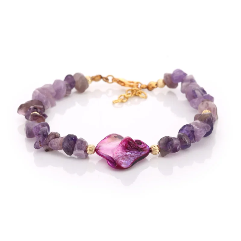 Bracelet Améthyste & Nacre