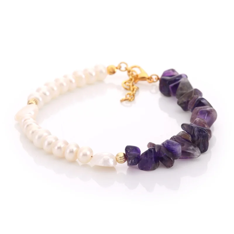 Bracelet Améthyste & Perles de Culture