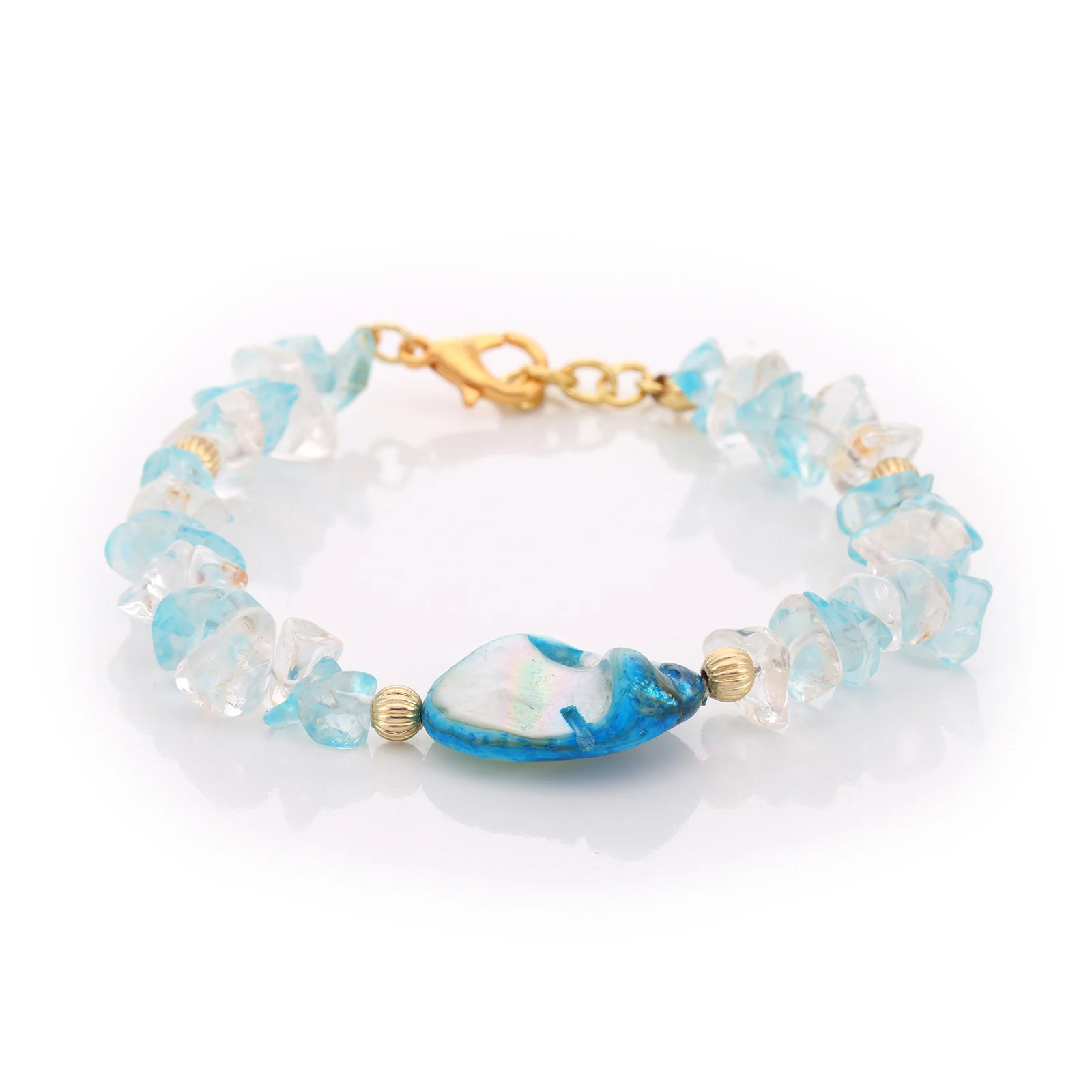 Bracelet Perles de Culture & Quartz — Réf. B041
