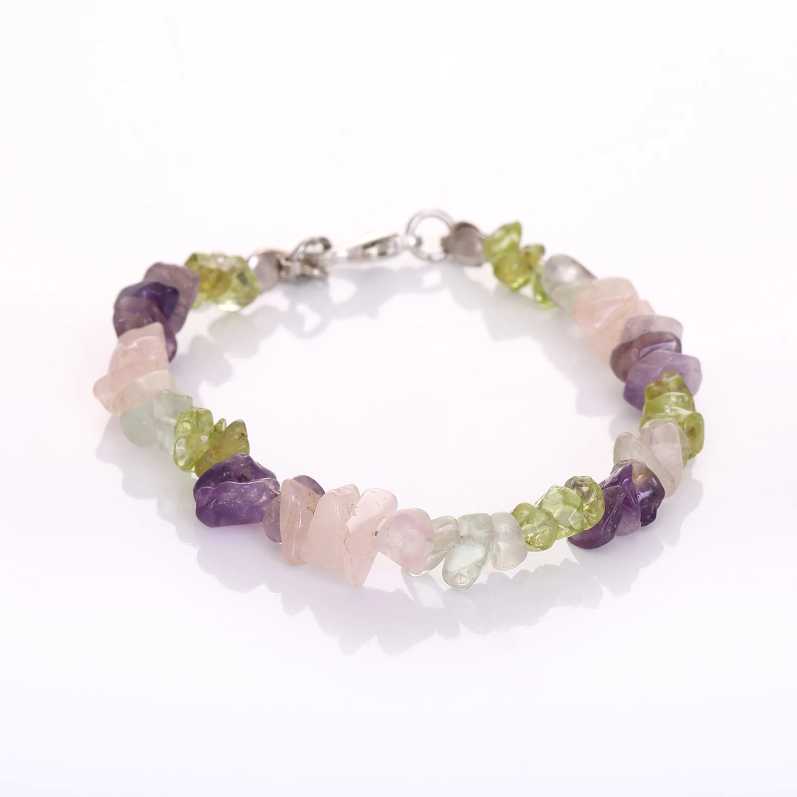 Bracelet Fluorite & Quartz rose