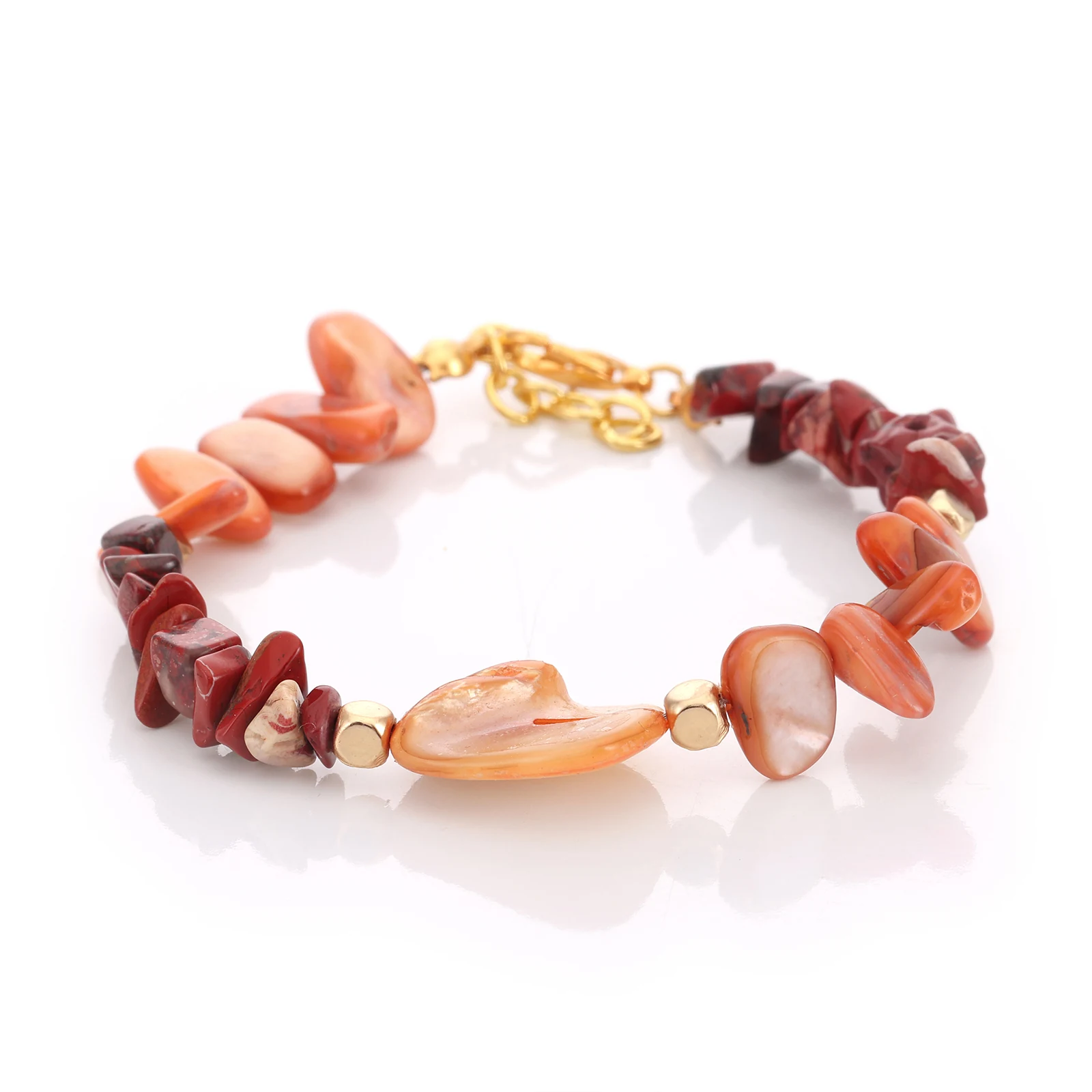 Bracelet Jaspe & Nacre — Réf. B062