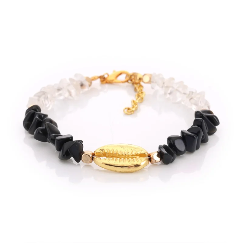 Bracelet Onyx & Quartz