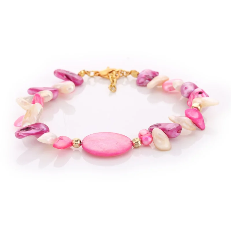 Bracelet Nacre & Perles Baroques — Réf. B078