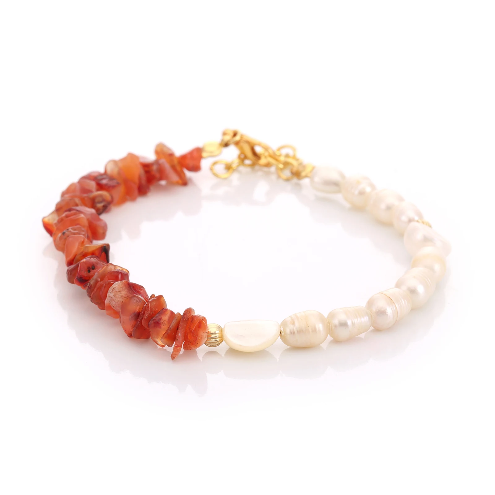 Bracelet Agate & Perles de Culture — Réf. B081