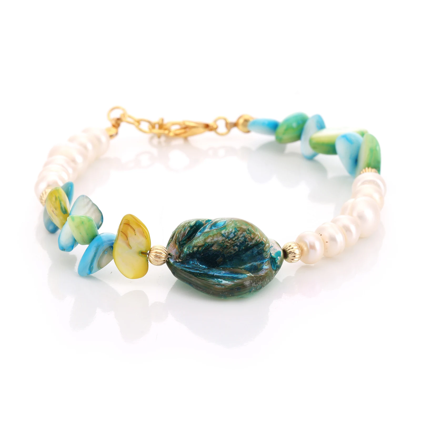 Bracelet Nacre & Perles de Culture — Réf. B083