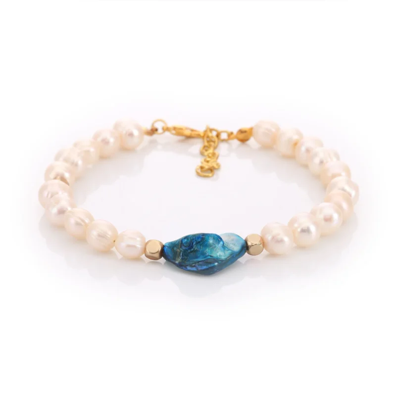 Bracelet Nacre & Perles de Culture — Réf. B093