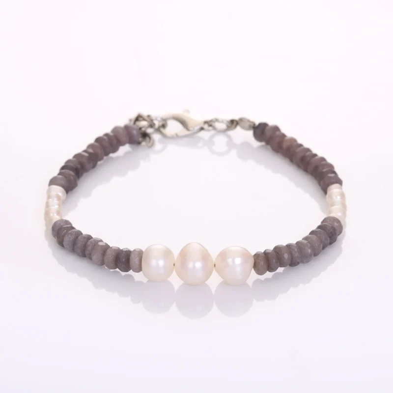 Bracelet Pierre Fine Bleue & Perles de Culture