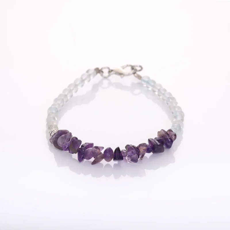 Bracelet Améthyste & Cristal de roche