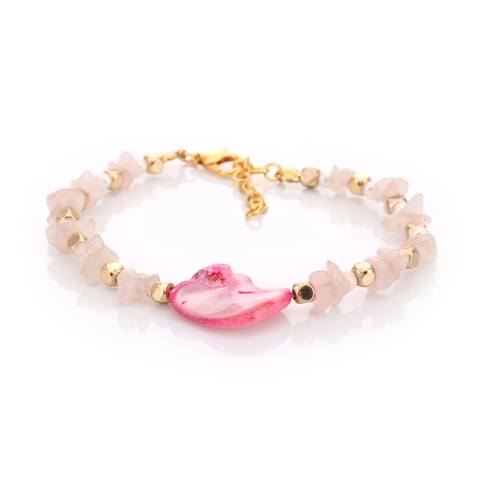 Bracelet Quartz rose & Nacre