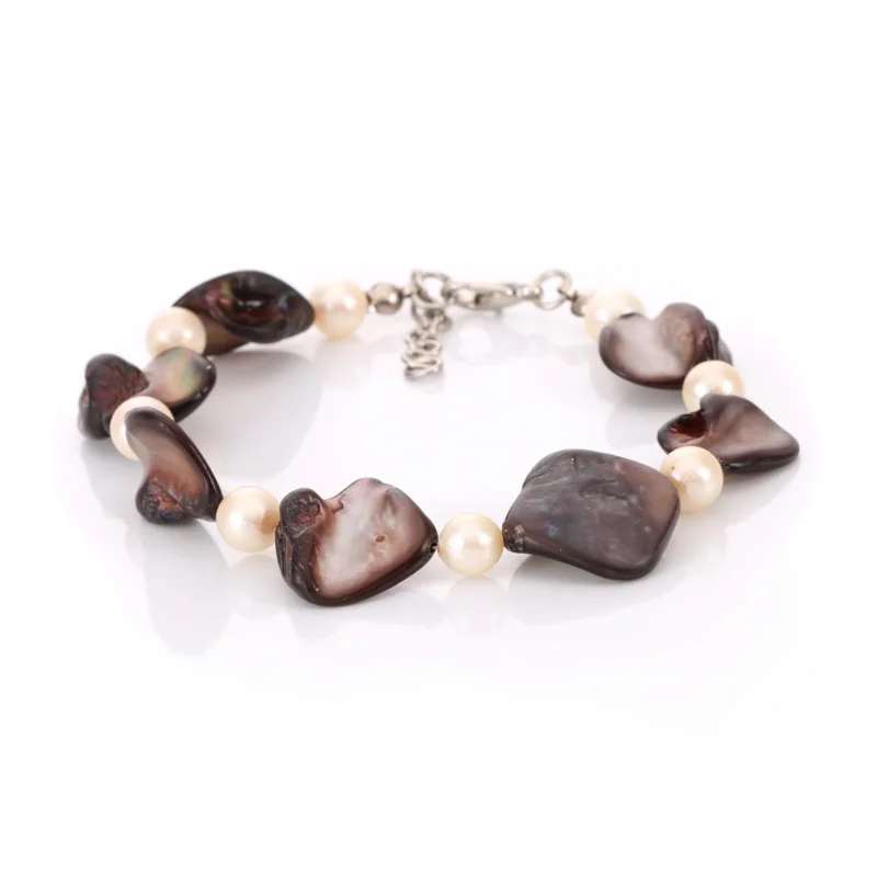 Bracelet en nacre et perles d'eau douce