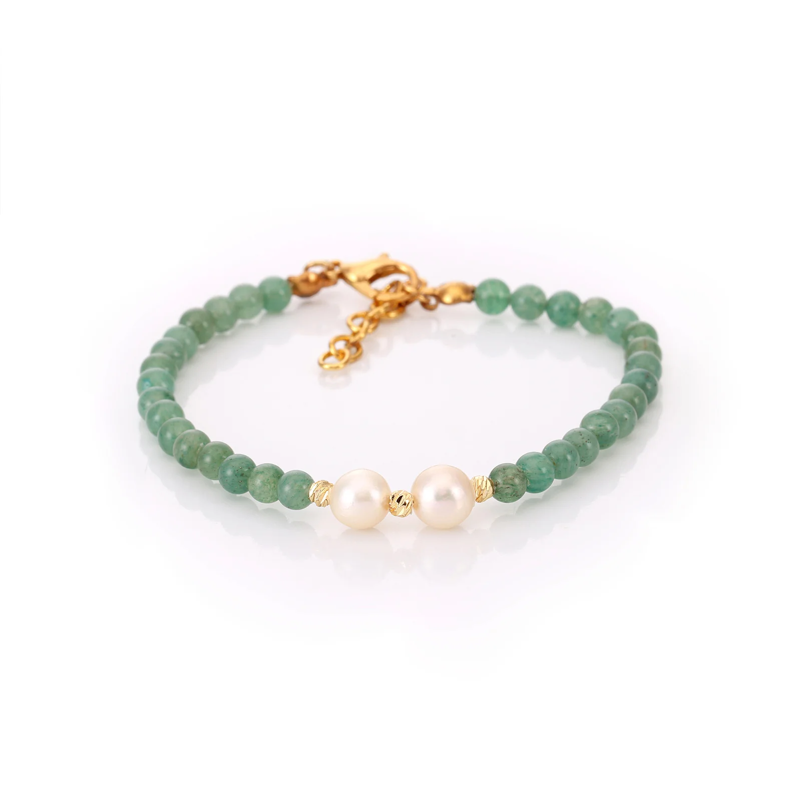 Bracelet en perles d'eau douce et aventurine