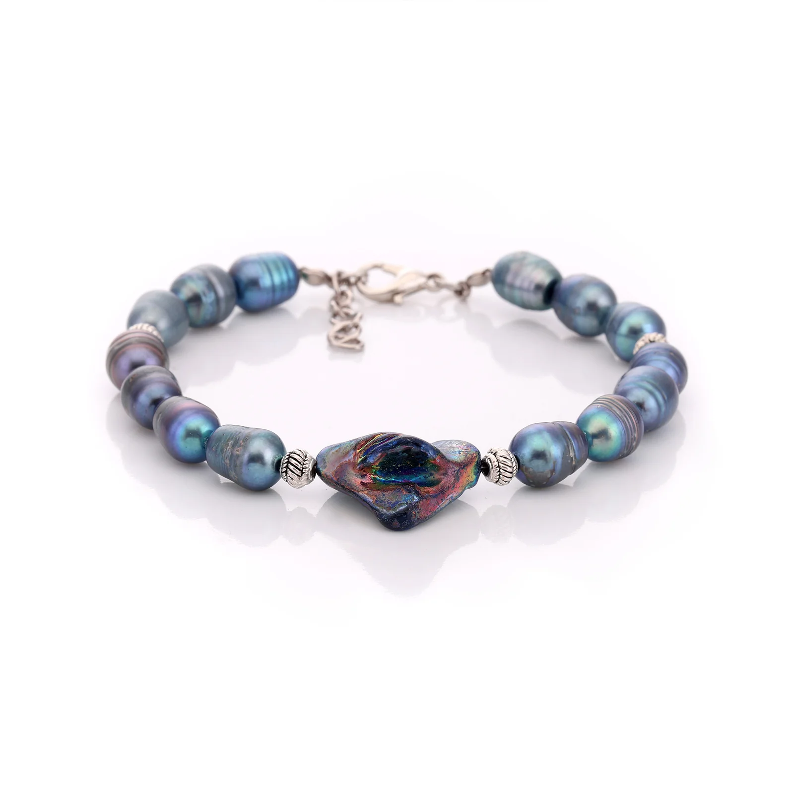 Bracelet en nacre et perles façon Tahiti