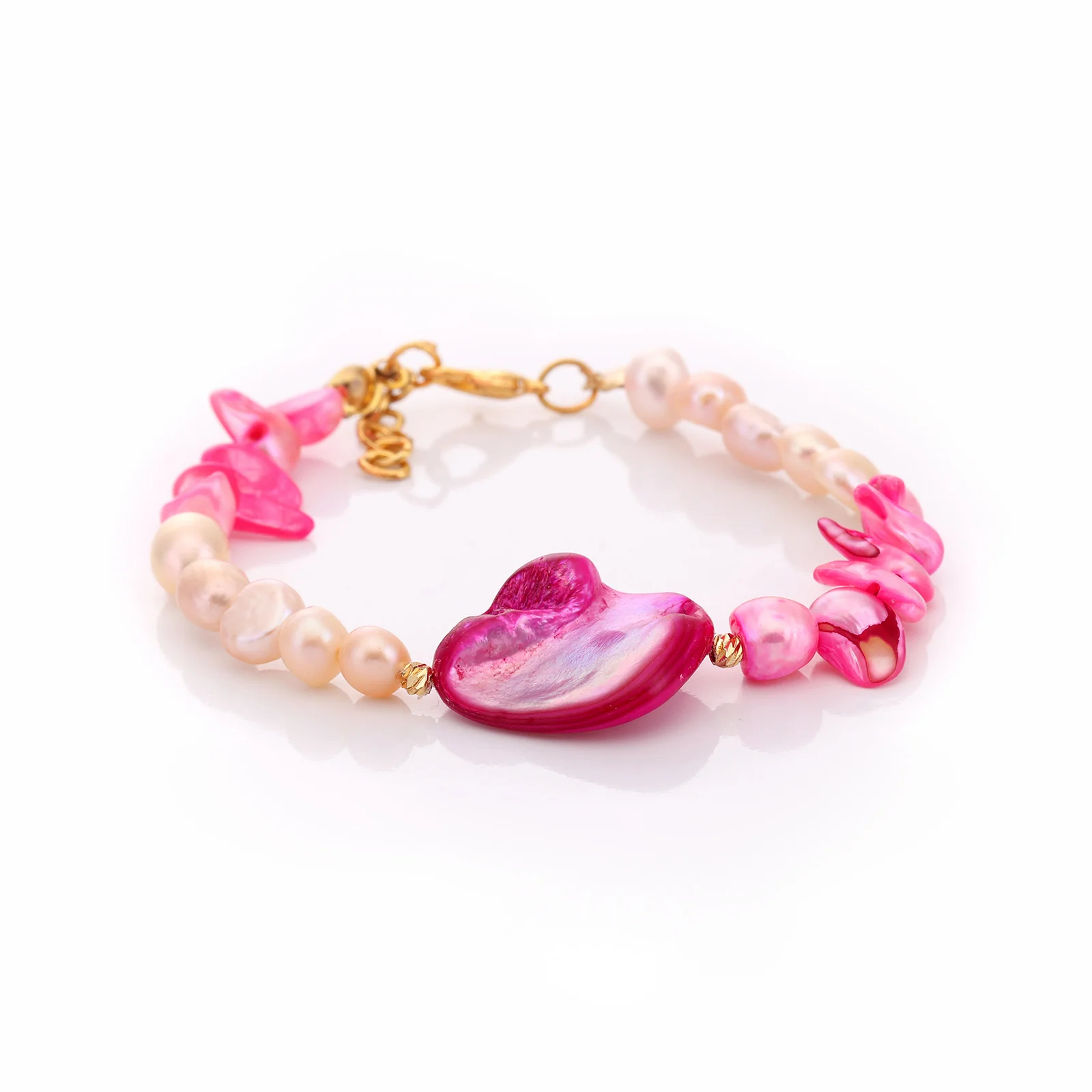 Bracelet en nacre et perles d'eau douce