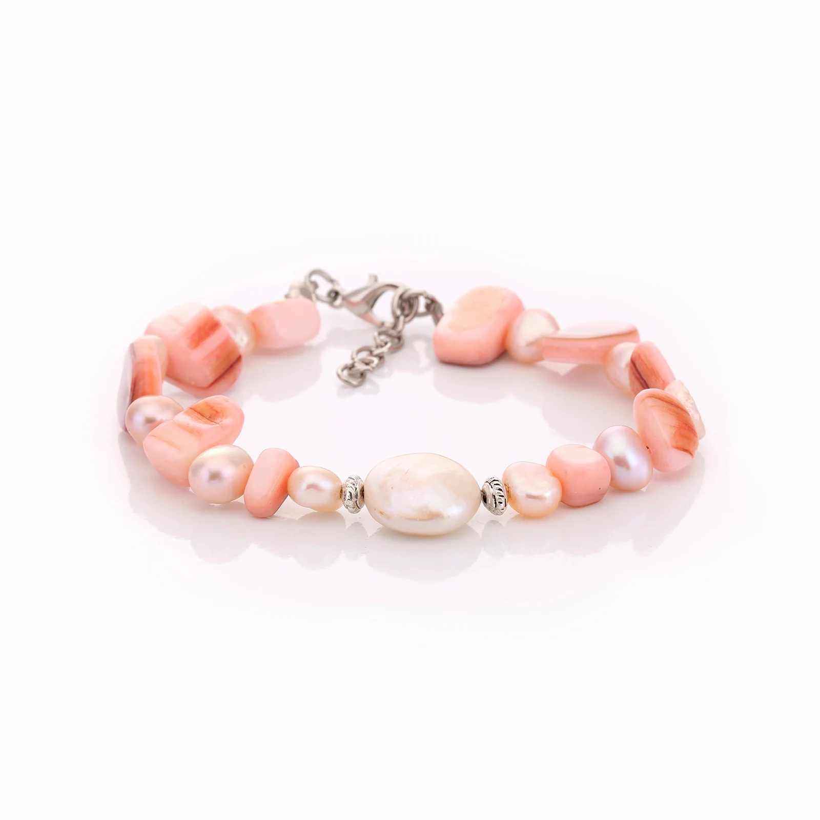 Bracelet en nacre et perles d'eau douce
