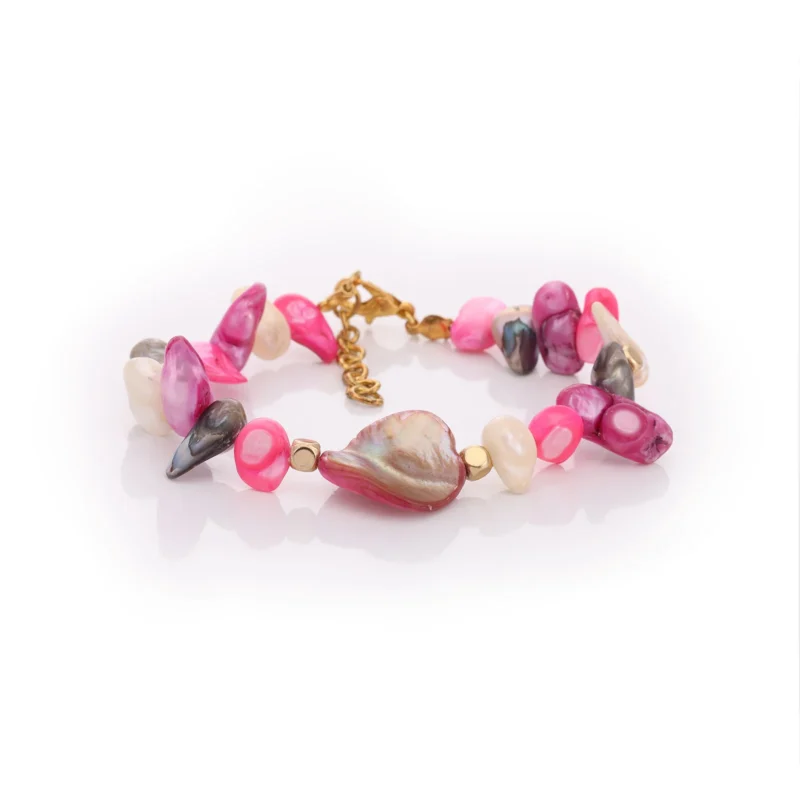 Bracelet en nacre et perles d'eau douce