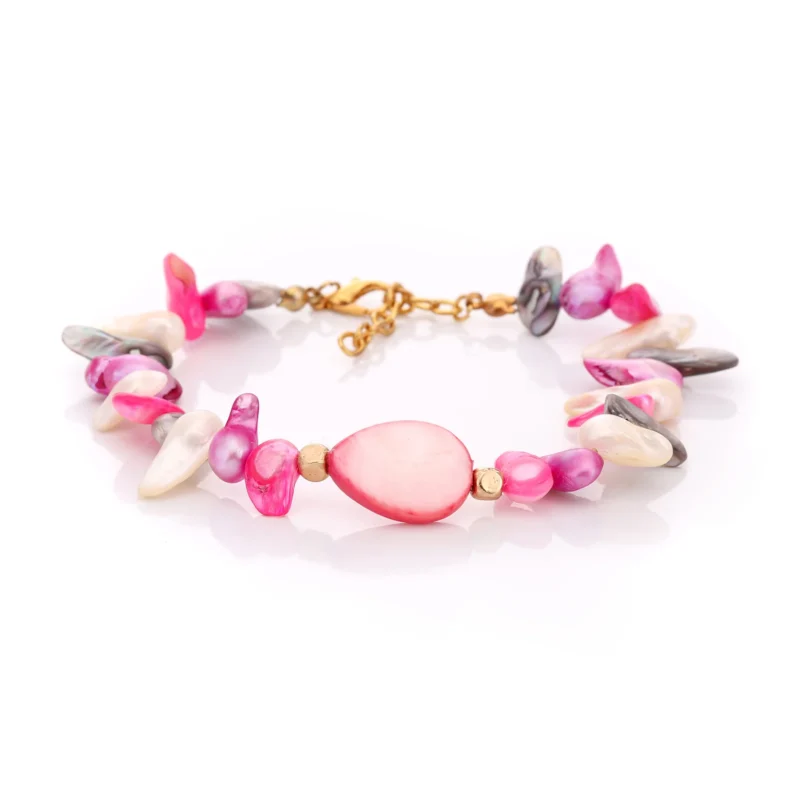 Bracelet en nacre et perles d'eau douce