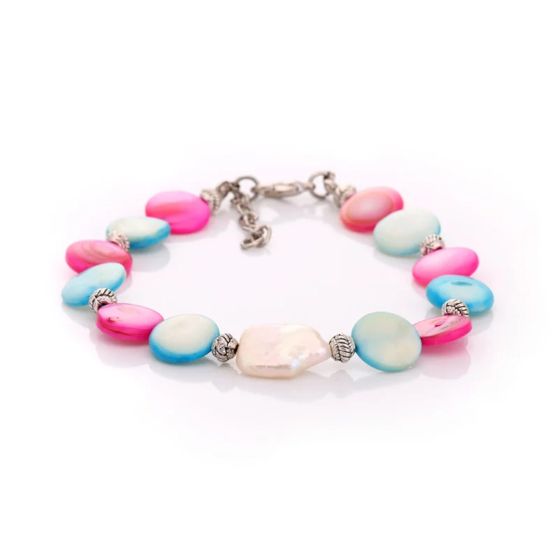 Bracelet en nacre et perles d'eau douce