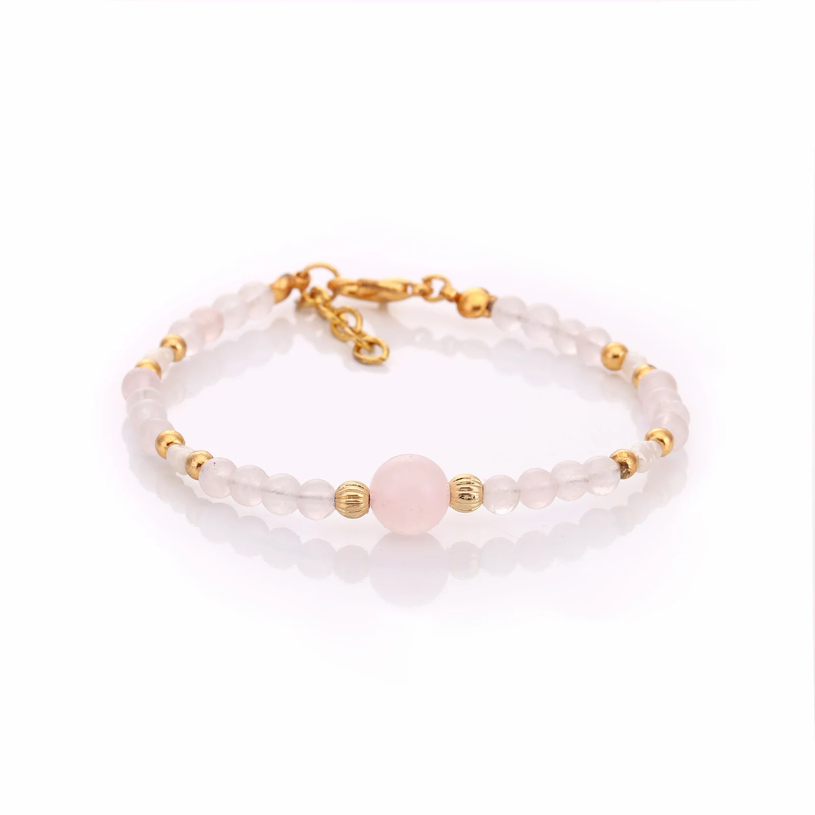 Bracelet en perles d'eau douce et quartz