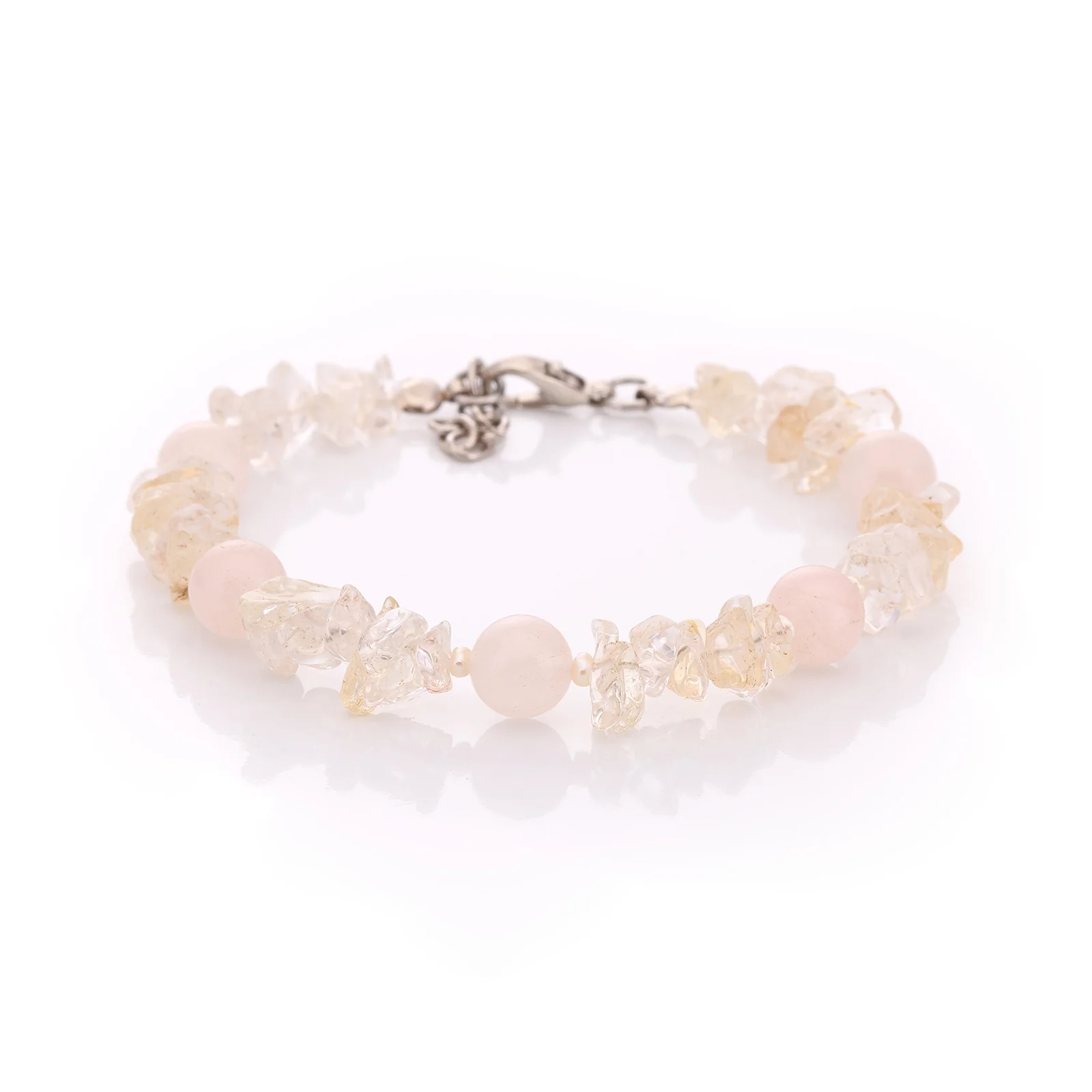 Bracelet en quartz et citrine