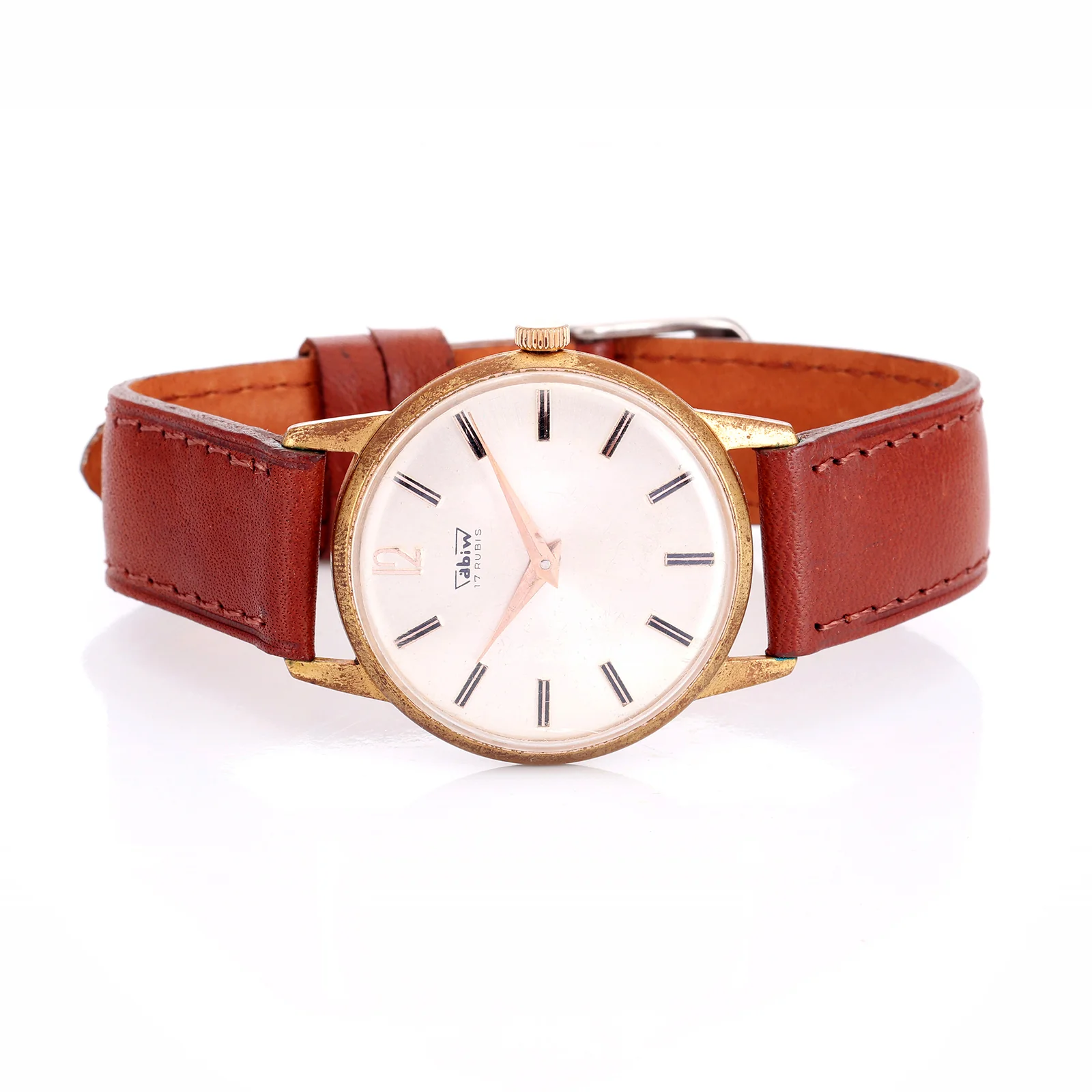 Montre Vintage Abiw — Ancre 17 Rubis, Petite Seconde