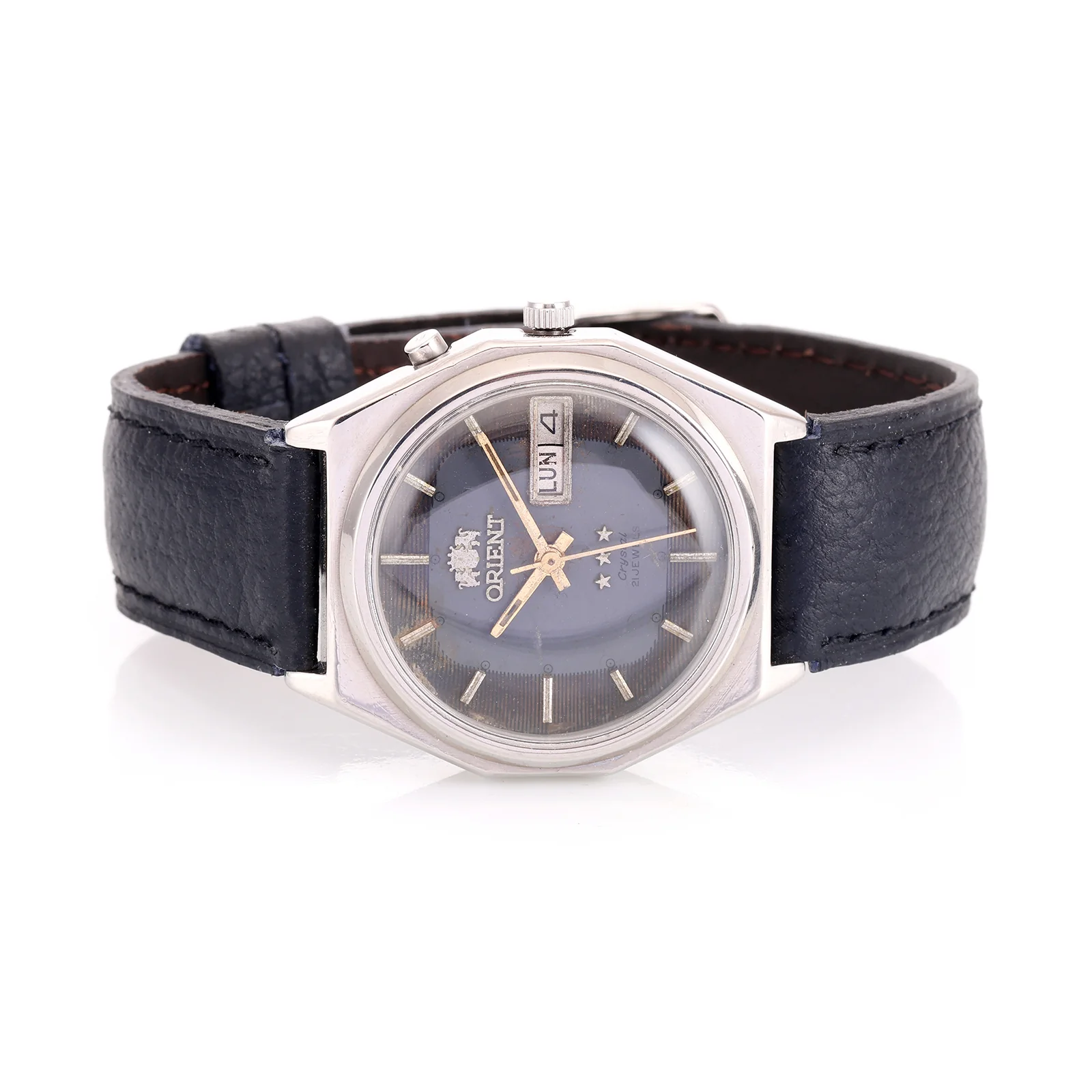 Montre Vintage Orient — 3-Star Crystal, Cadran Fumé