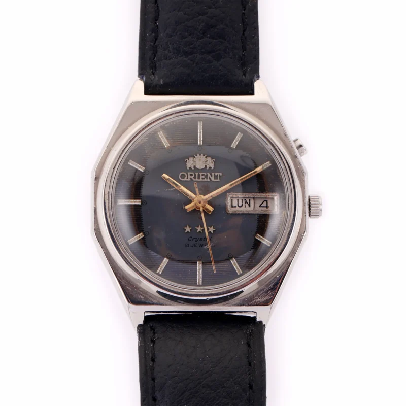 Montre Vintage Orient — 3-Star Crystal, Cadran Fumé