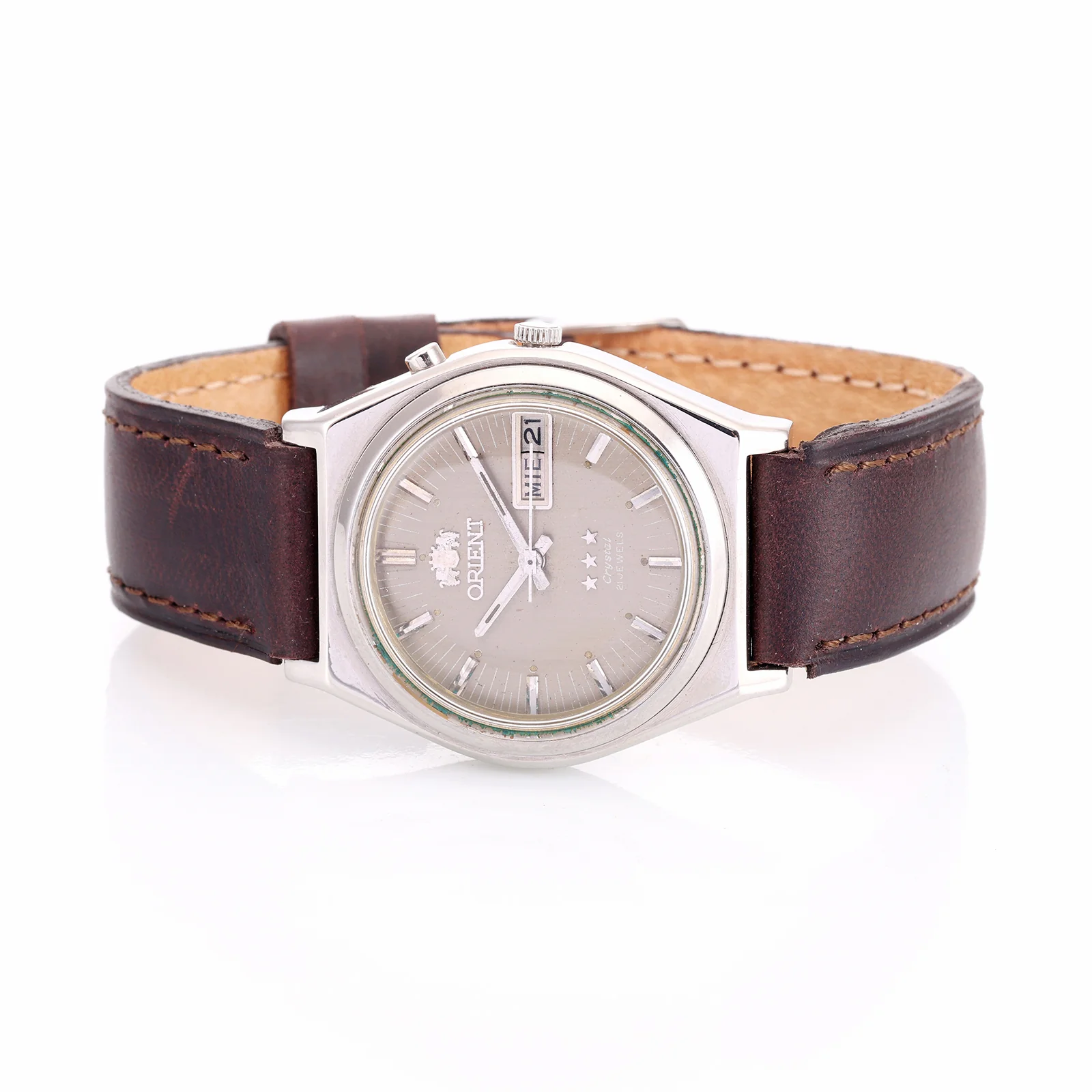 Montre Vintage Orient — 3 Stars Crystal, Cadran Argenté
