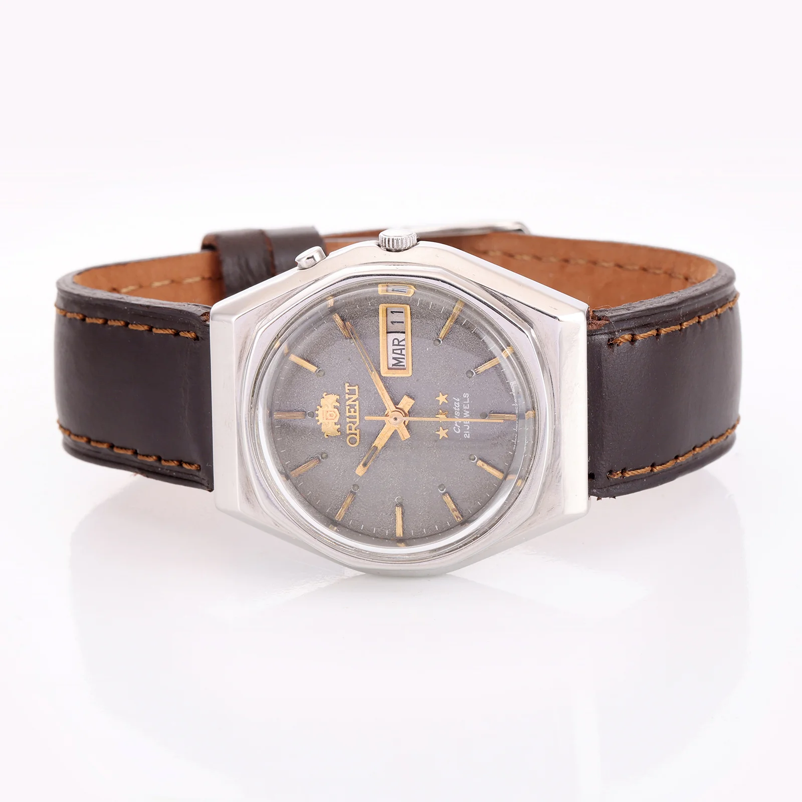 Montre Vintage Orient — 3 Stars Crystal, Cadran Gris