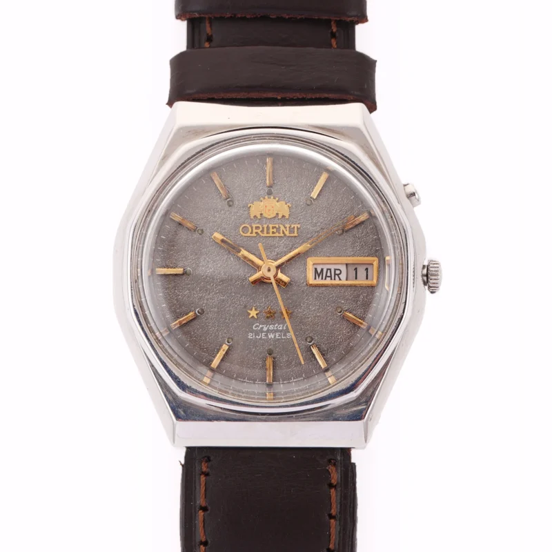 Montre Vintage Orient — 3 Stars Crystal, Cadran Gris