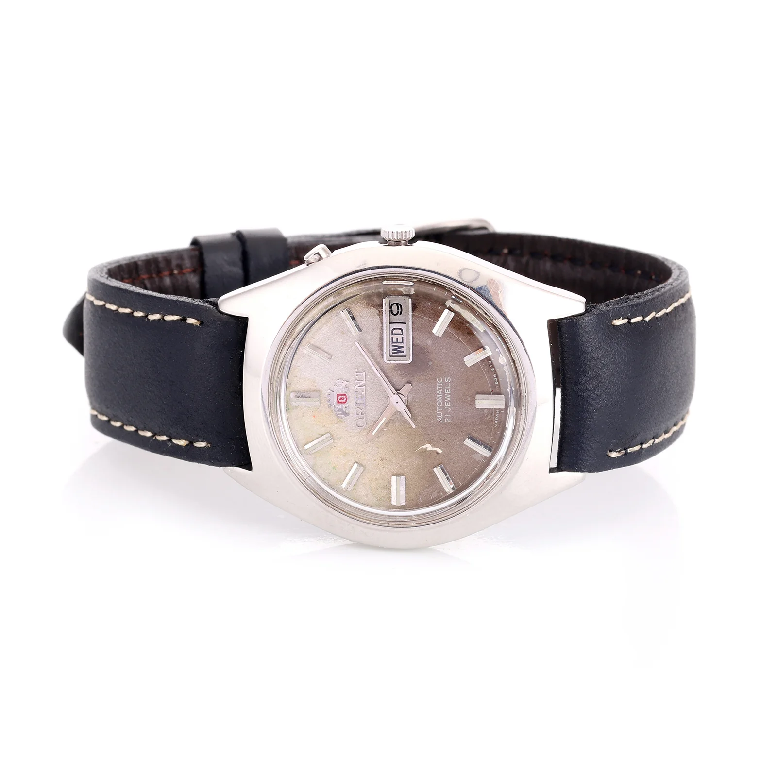 Montre Vintage Orient — Automatic 21 Jewels, Patine Tropicale