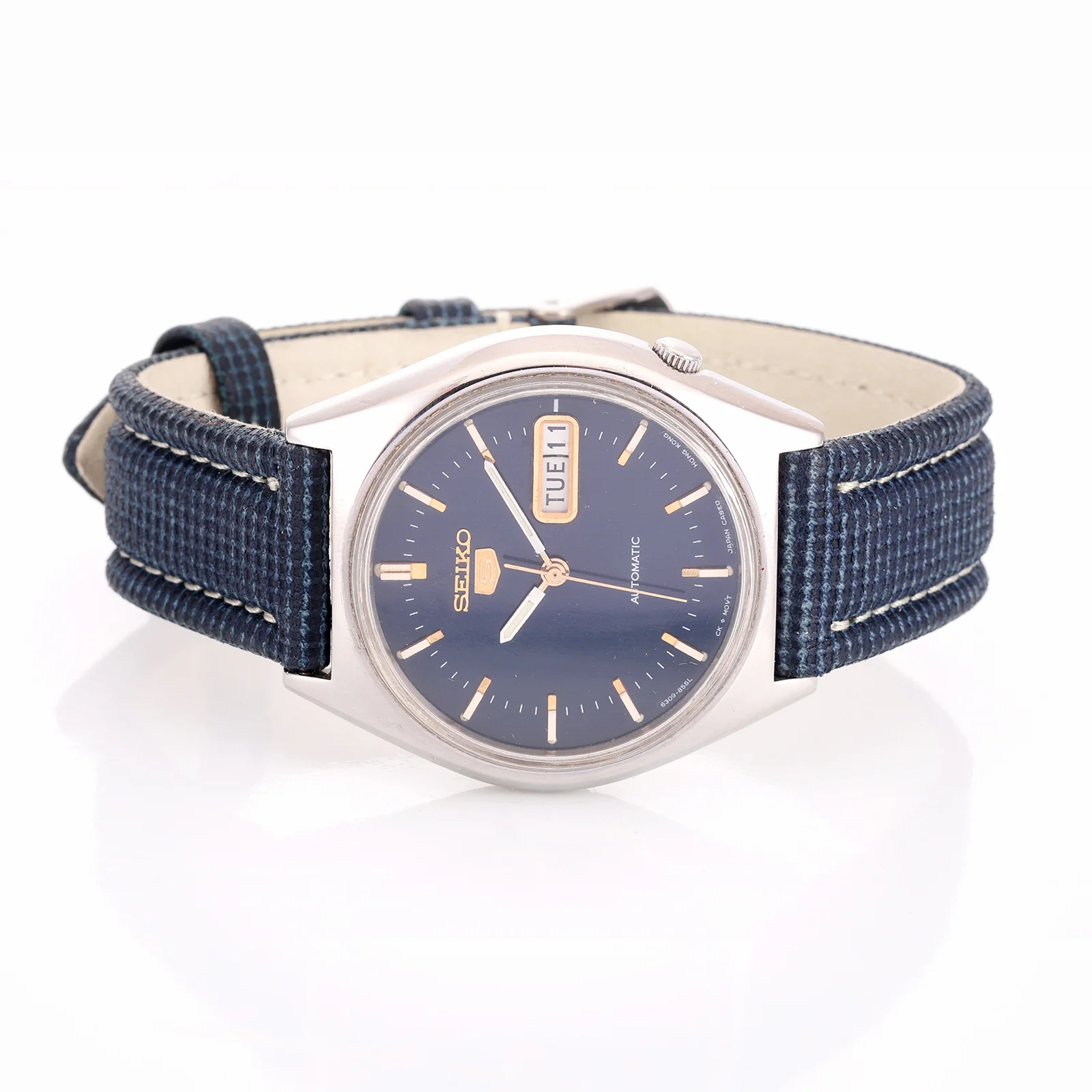 Montre Vintage Seiko 5 — Réf. 6309-8670, Cadran Bleu