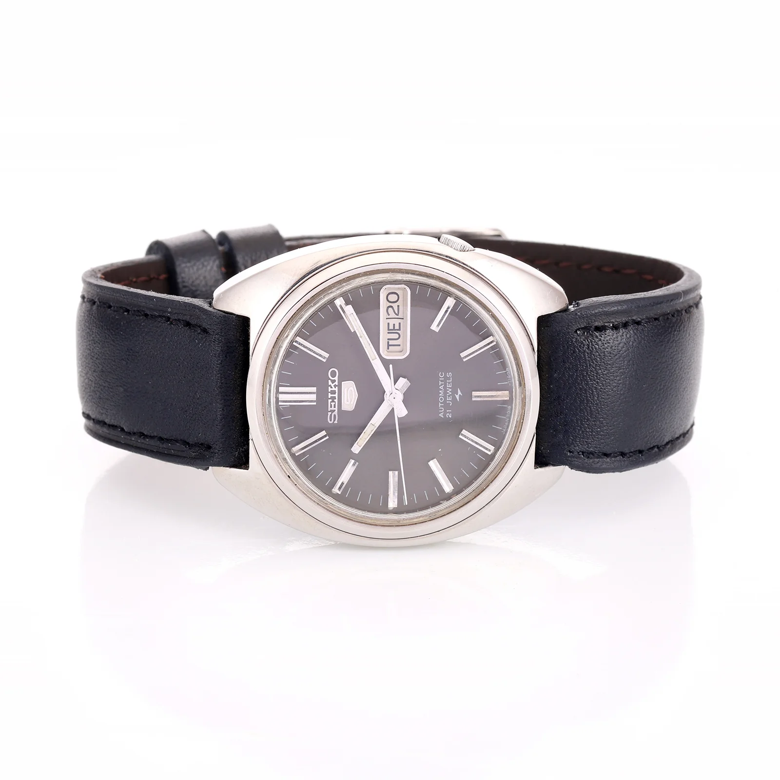 Montre Vintage Seiko 5 — Réf. 7019-7120, Cadran Chocolat
