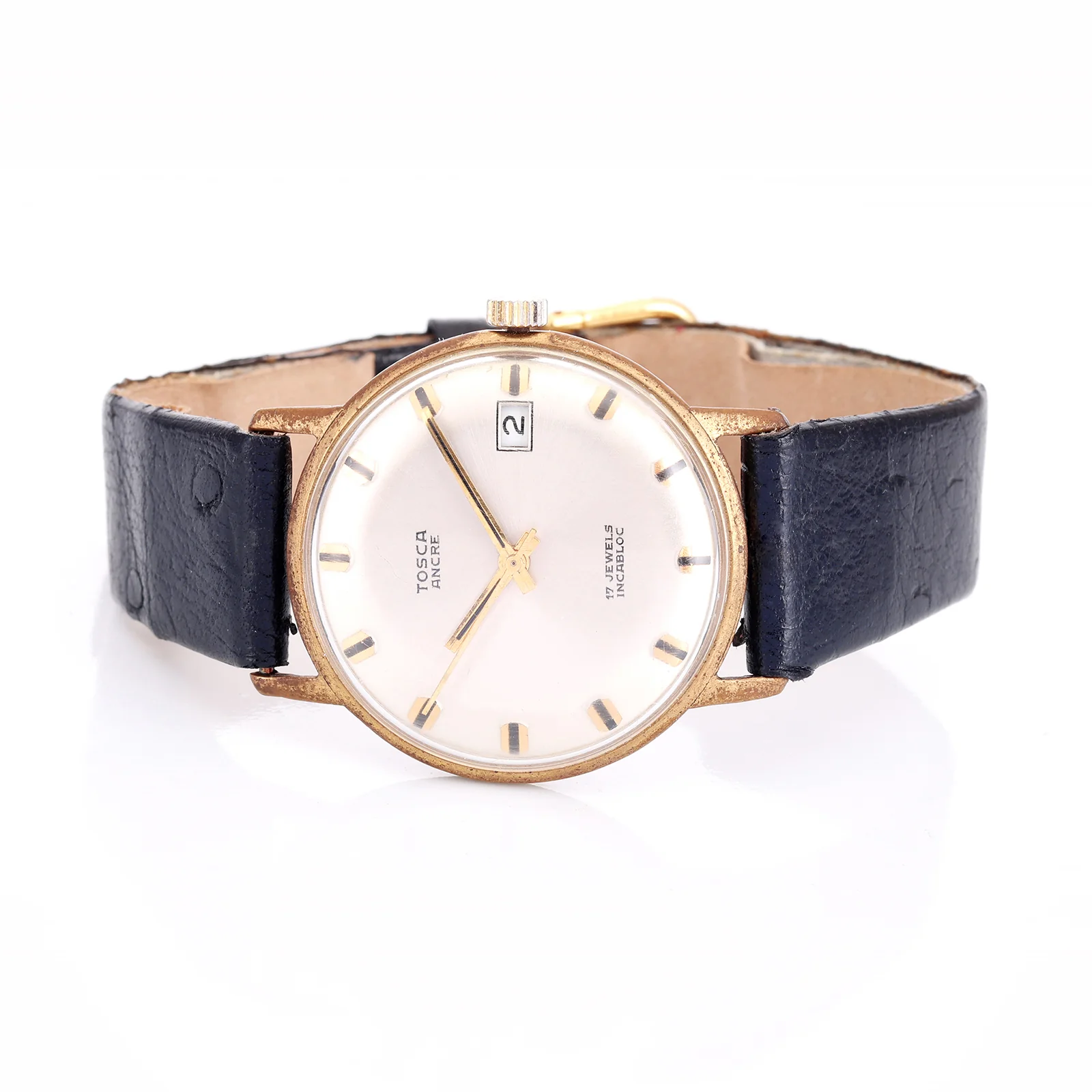 Montre Vintage Tosca — Ancre 17 Rubis Incabloc, Dateur