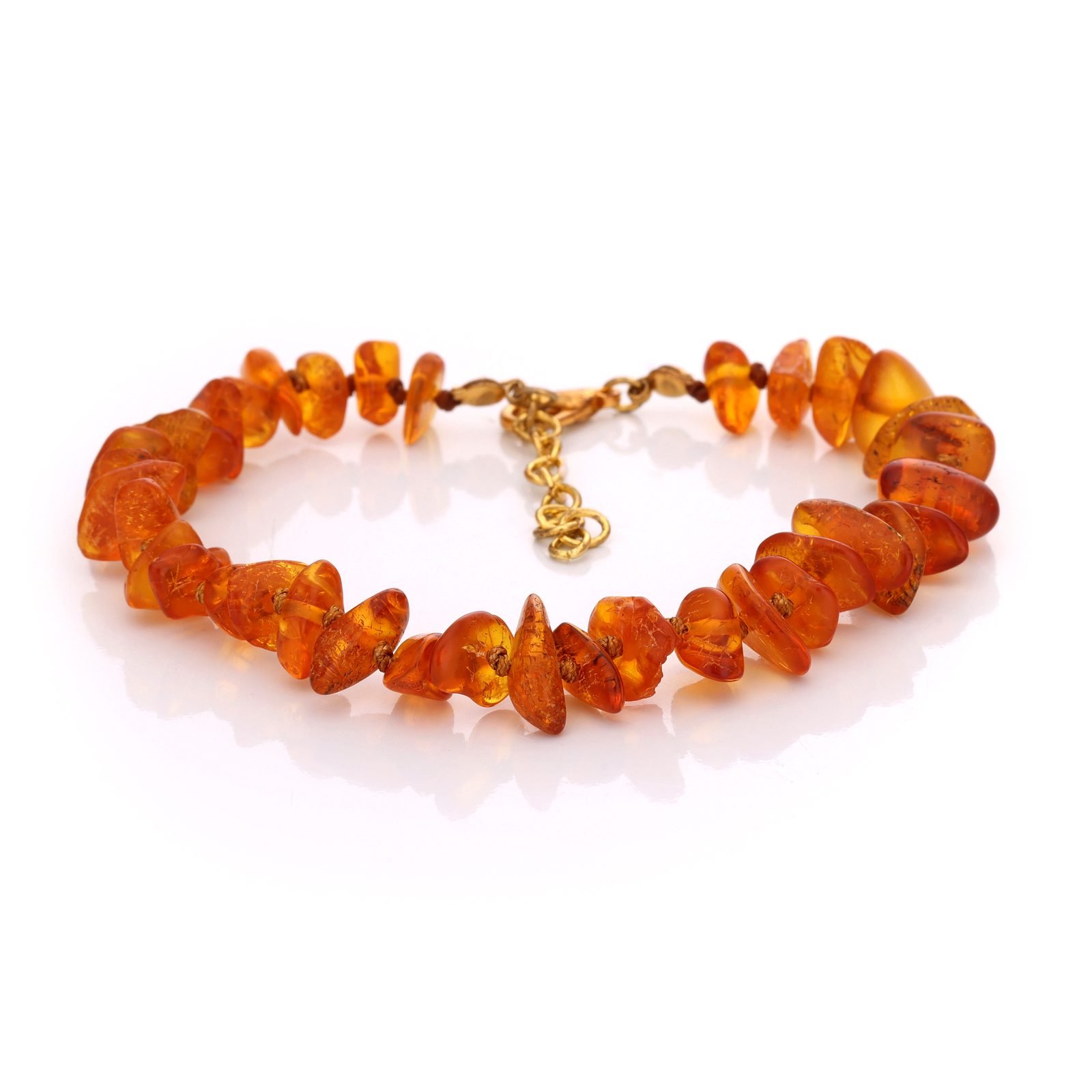 Bracelet Ambre Naturel — Copeaux Clairs