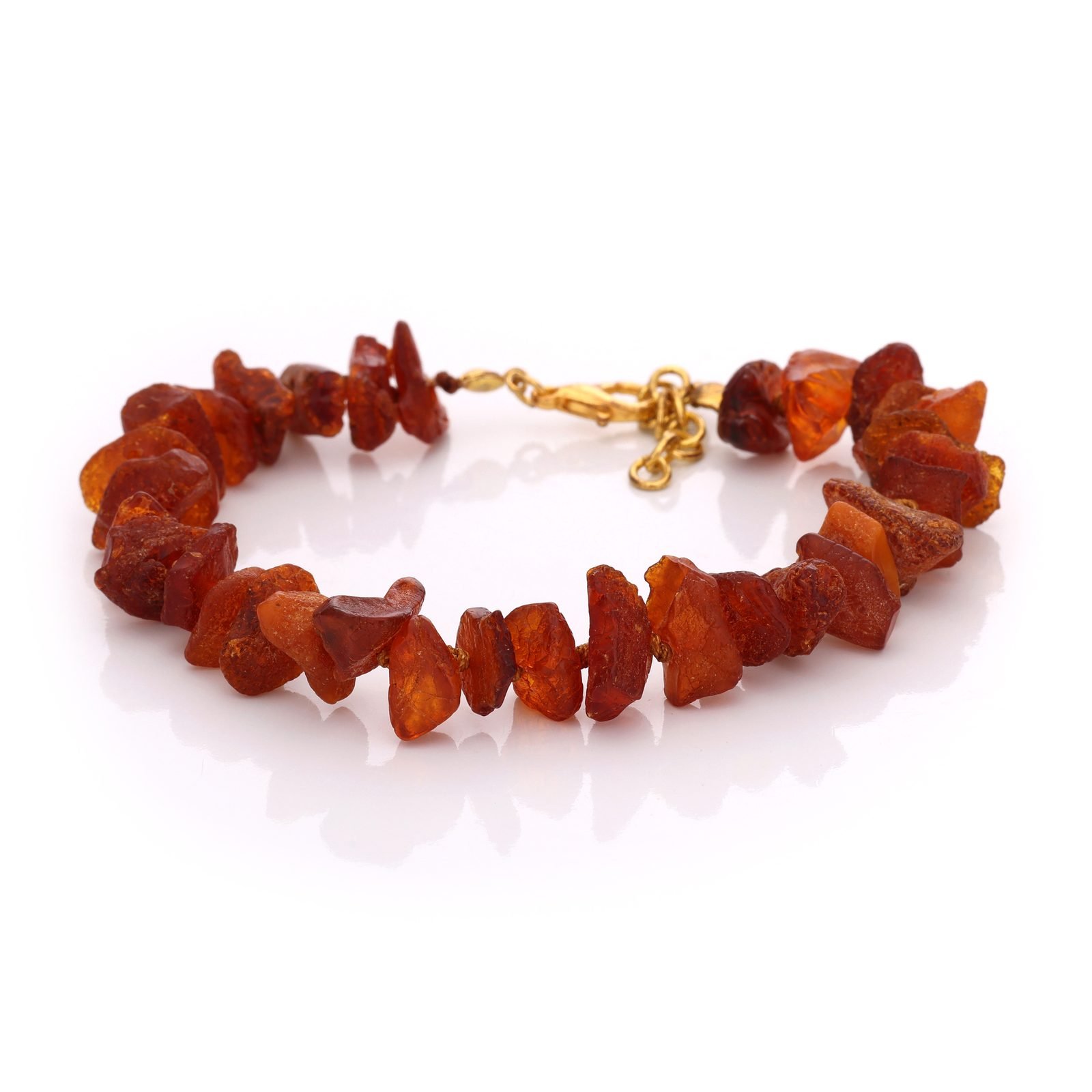 Bracelet Ambre Naturel — Pierres Brutes