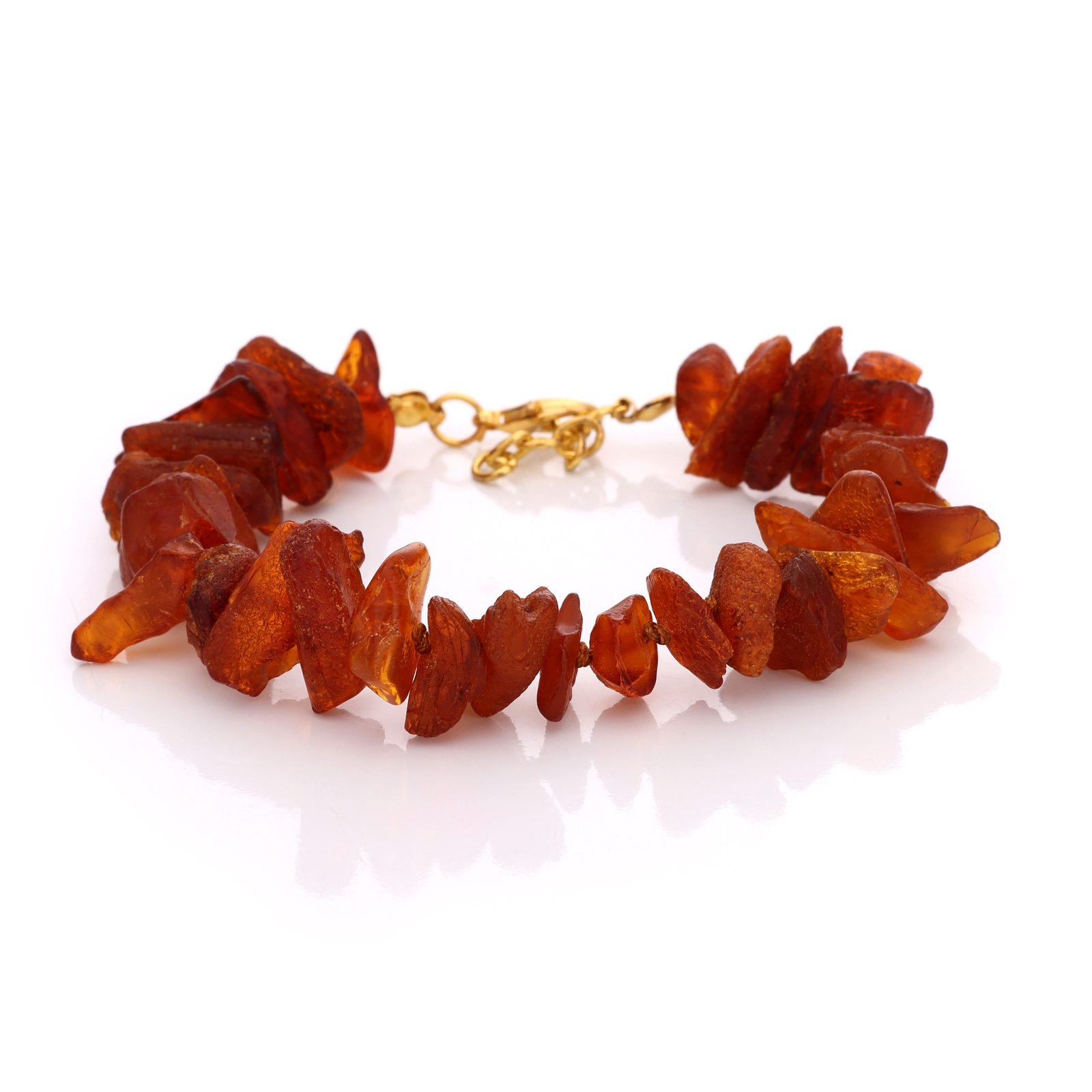 Bracelet Ambre Naturel — Éclats Bruts