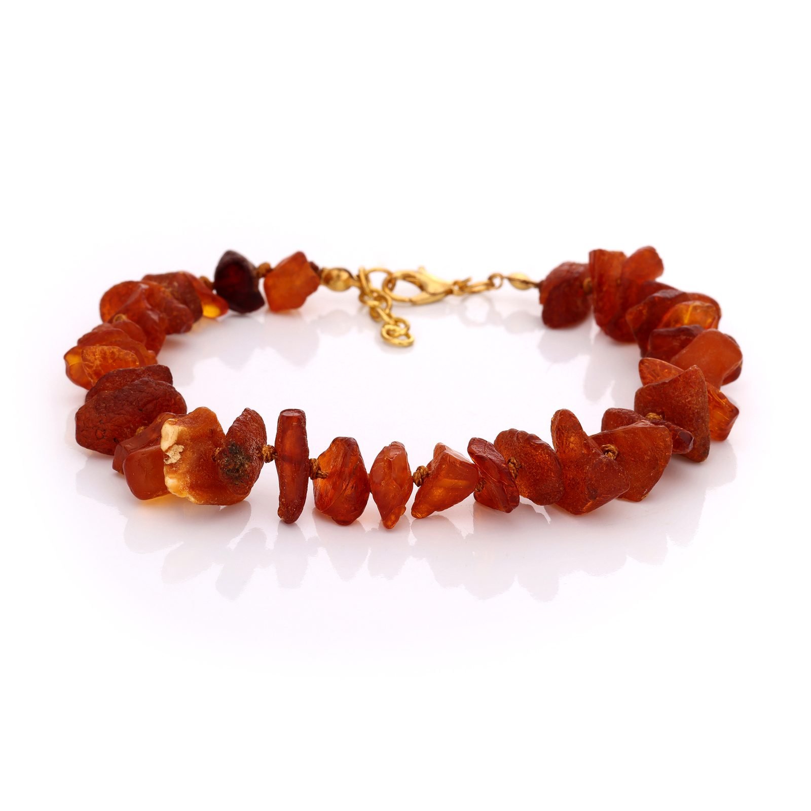 Bracelet Ambre Naturel — Pépites Brutes