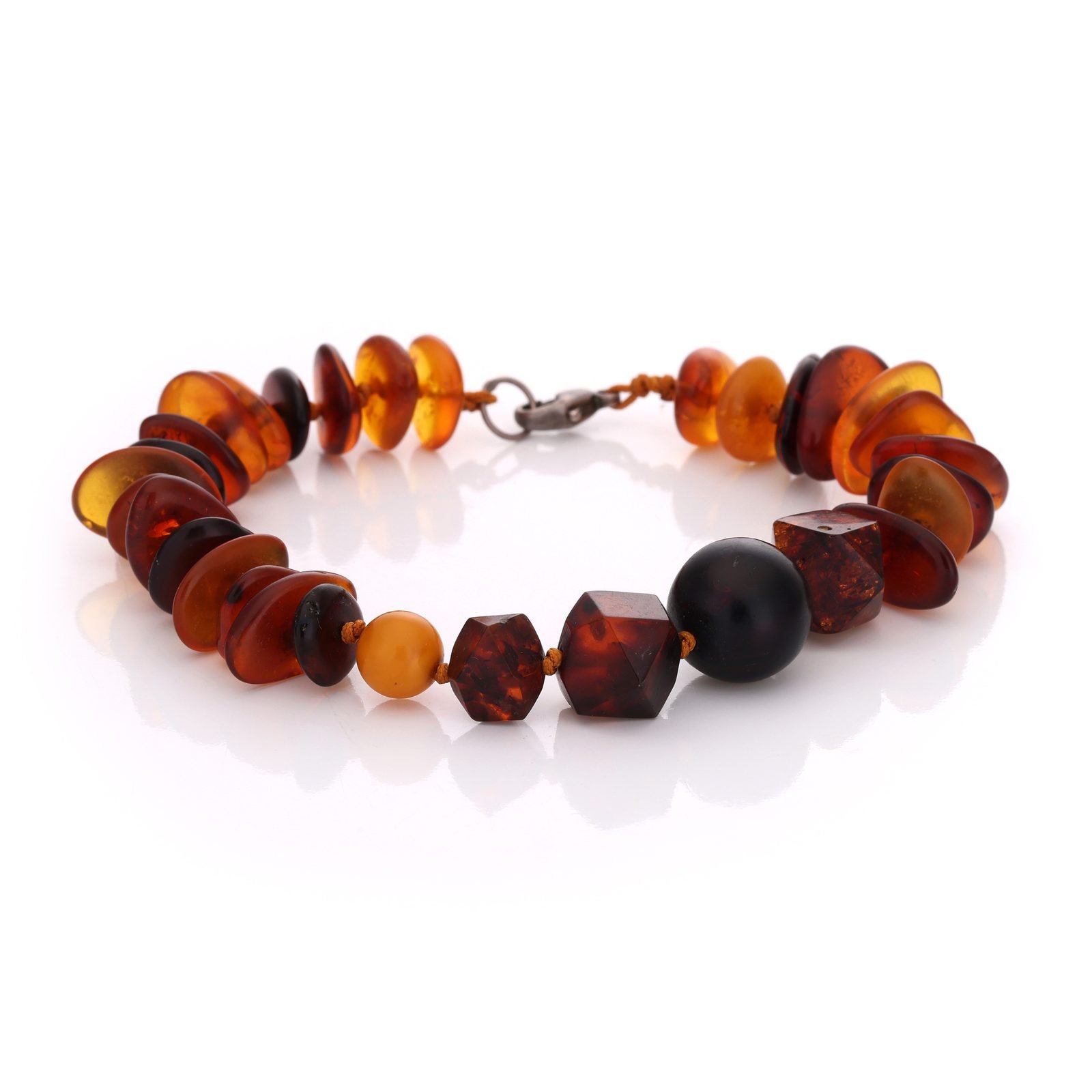 Bracelet Ambre Naturel — Palets & Perles Mêlées