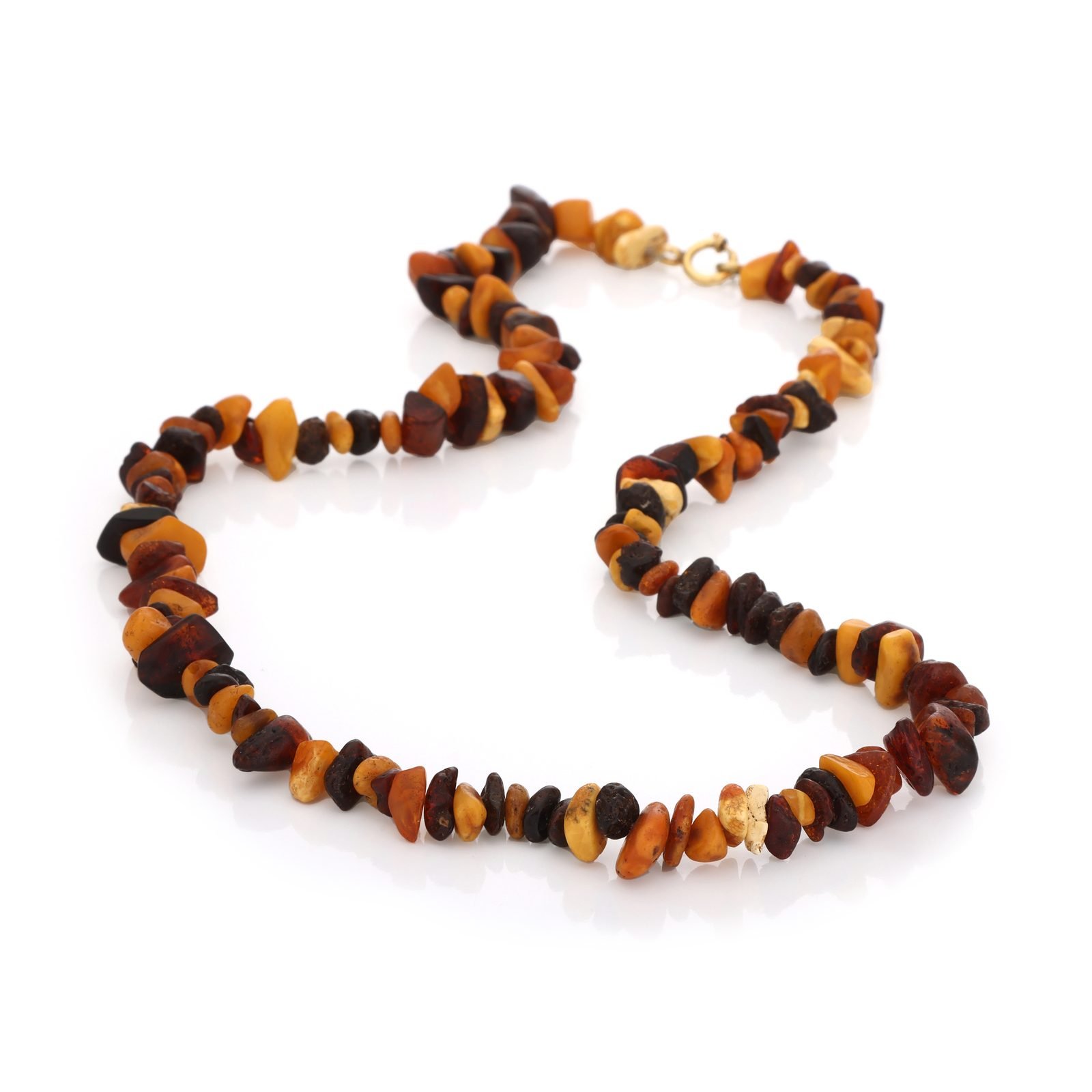 Collier Ambre Naturel — Éclats Bicolores