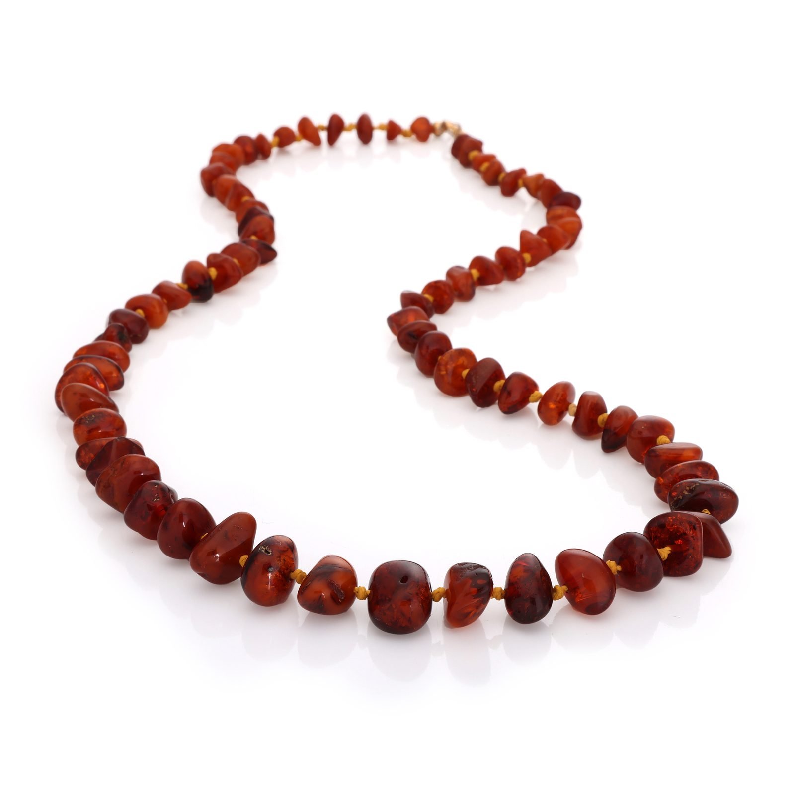 Collier Ambre Naturel — Galets Dégradés