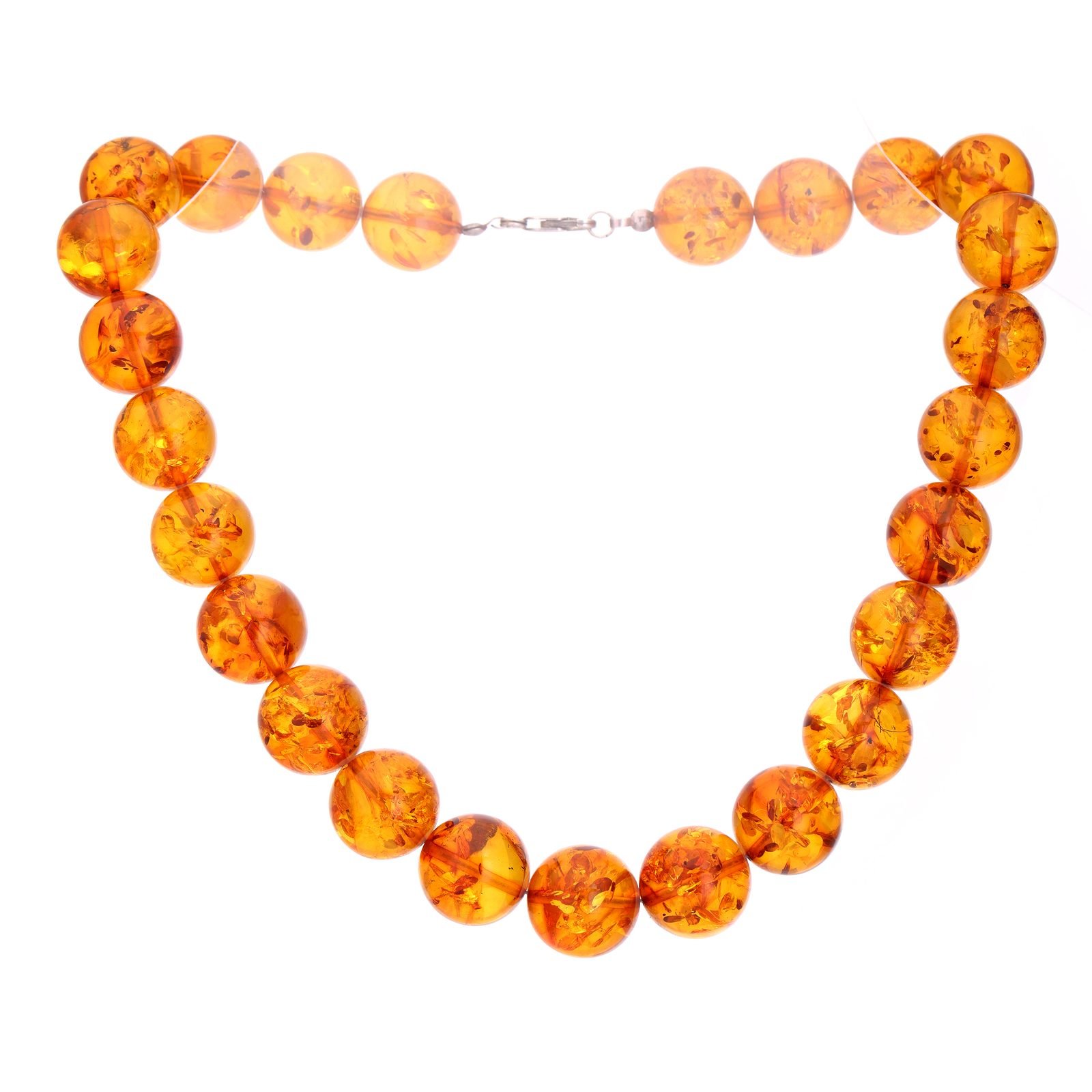Collier Ambre Naturel — Grosses Boules Rondes – Image 2